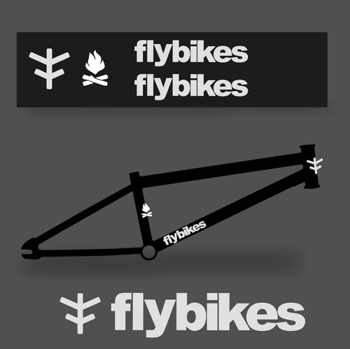 Fly bikes bmx frame decal - frame,