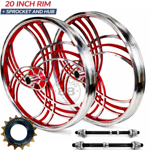 Pair bicycle mag wheels - bicycle,
