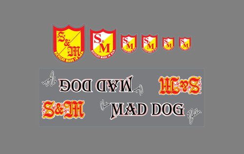 Bikes mad dog bmx decal - s&m,