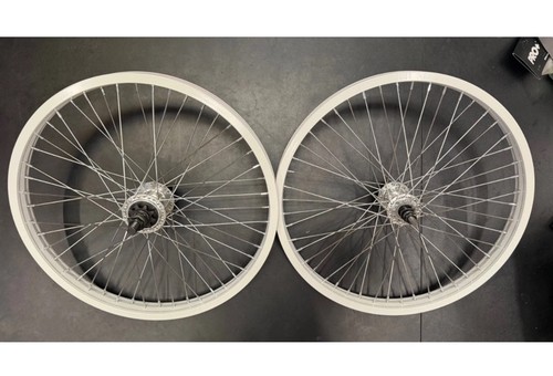 White bmx wheel set 48 - bmx,